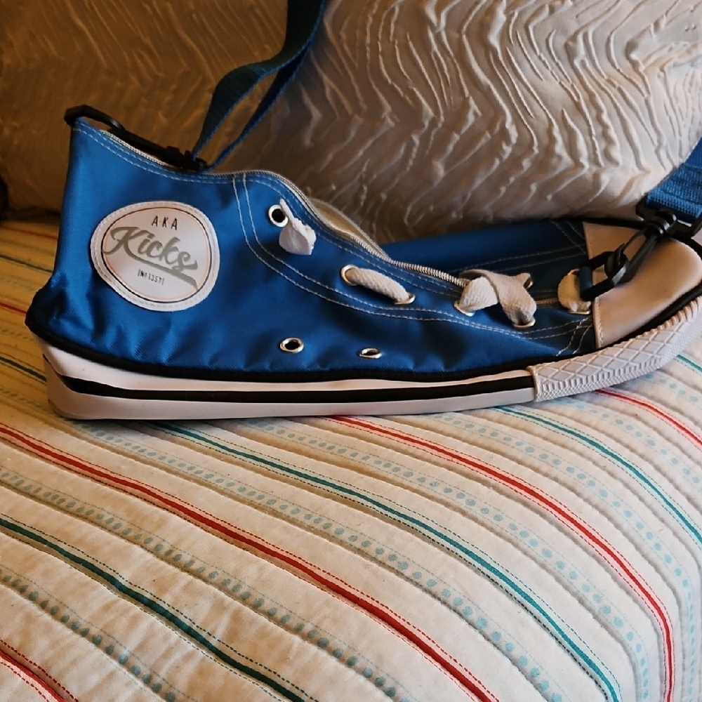 Aka Kicks Blue High-Top Sneaker Handbag